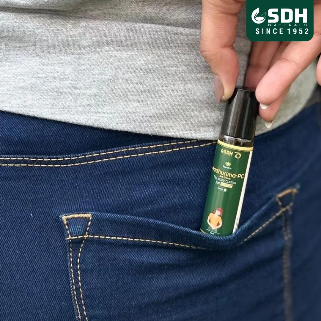 Madhurima-PC Safe Relief from Period Pain Relief Roll-On | Menstrual Cramp Natural Herbal Formula | 10ml | Pack of 2