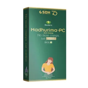 Madhurima-PC Safe Relief from Period Pain Relief Roll-On | Menstrual Cramp Natural Herbal Formula | 10ml | Pack of 2
