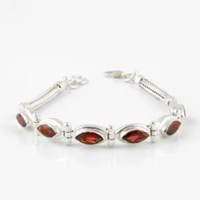 Marquise Garnet Gemstone Bracelet