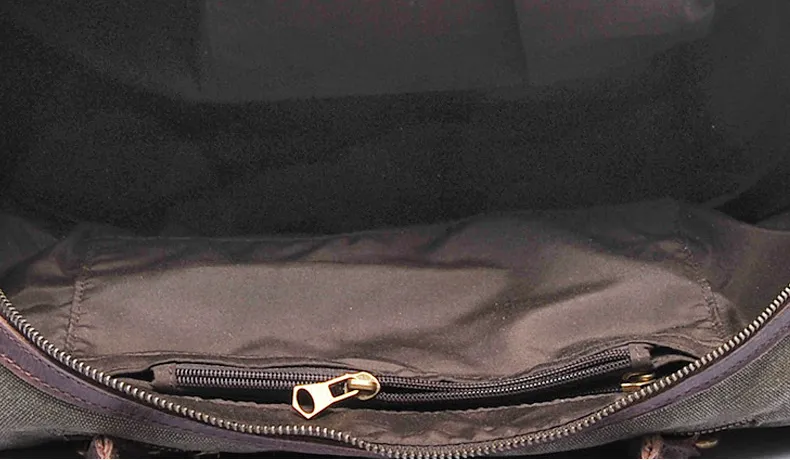 Men's Travel Canvas Leather Duffle Bag D-2077