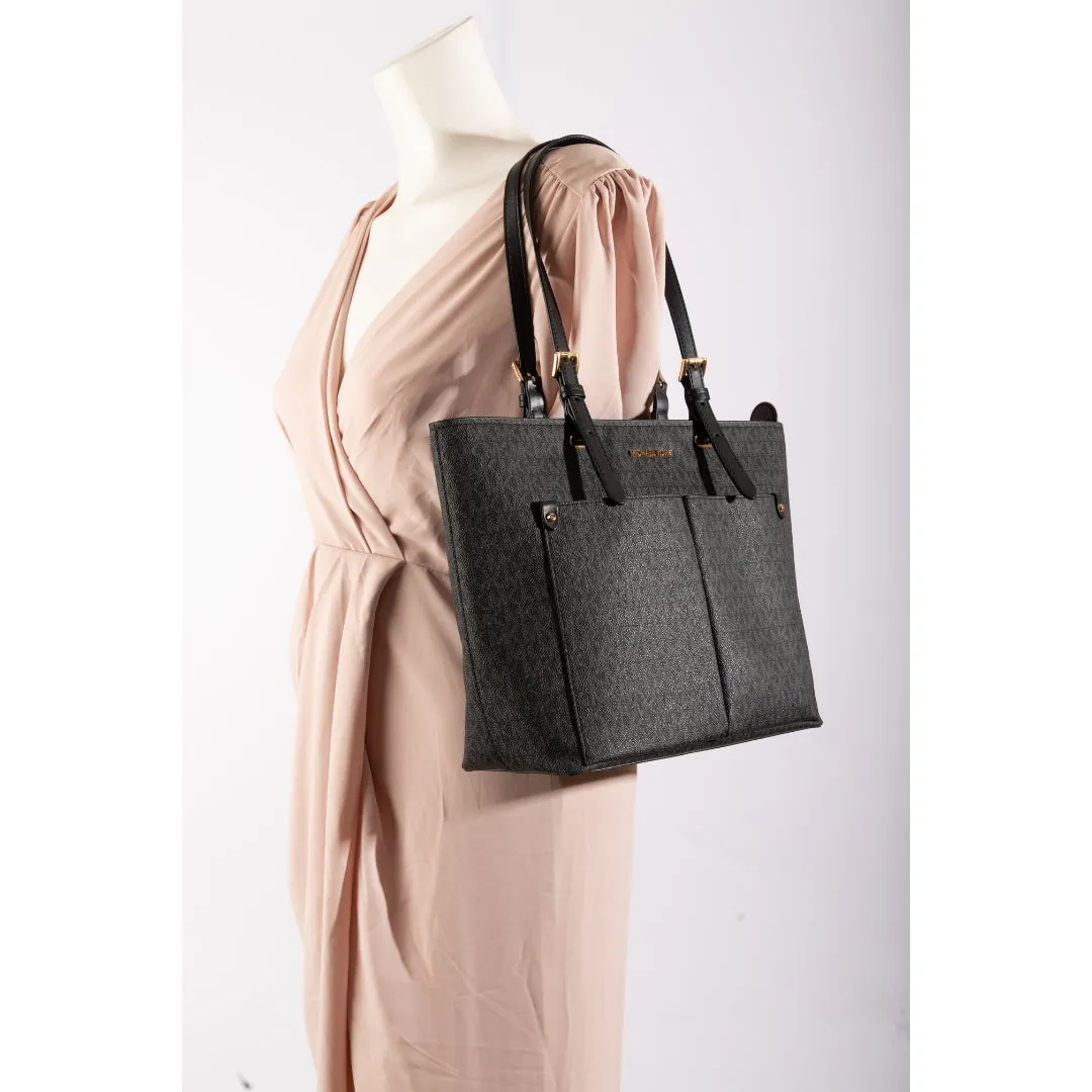 Michael Kors Jet Set Logo Pocket Tote Bag