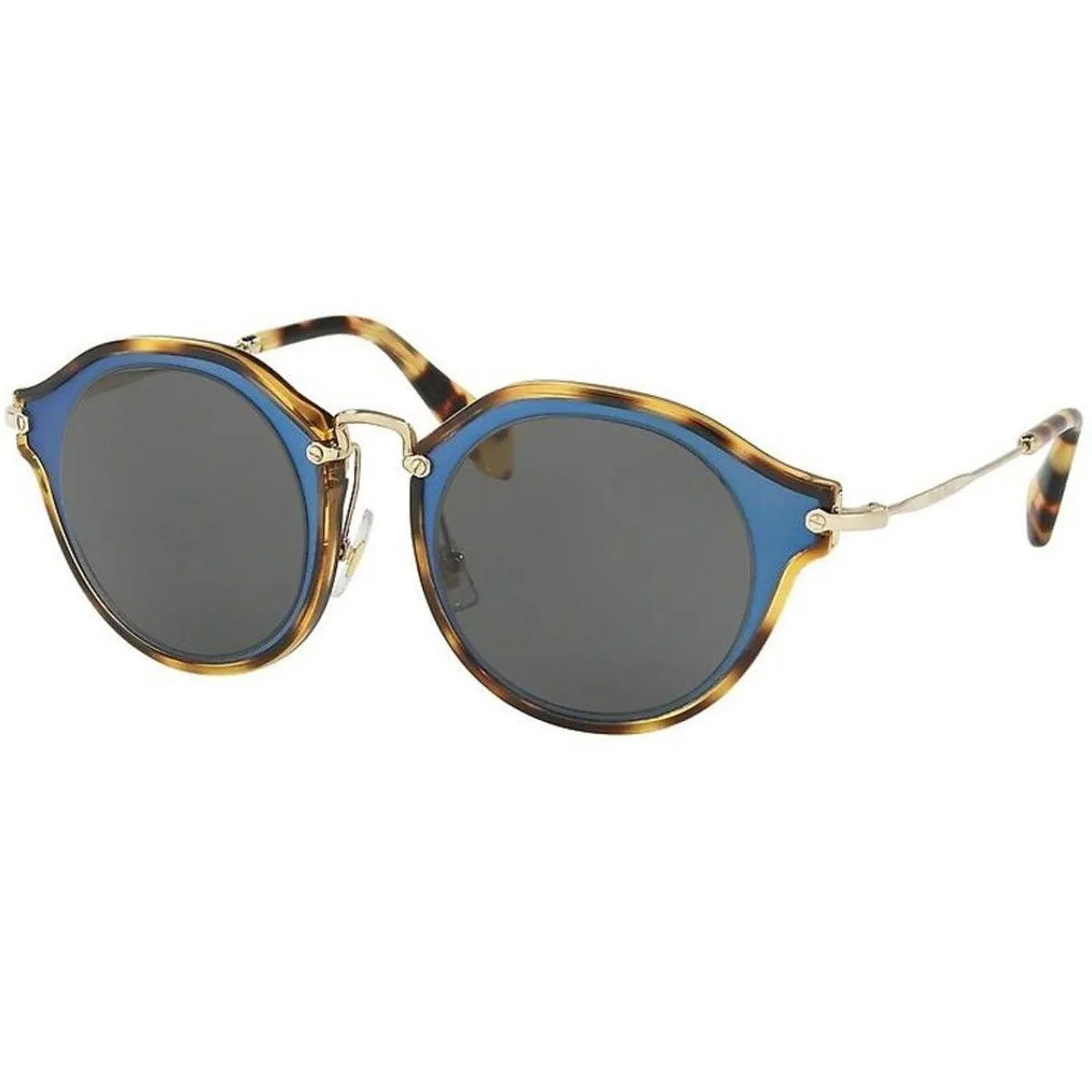 Miu Miu Women's Sunglasses - Matte Azure Plastic Frame Grey Lenses | 51SS-VA71A149
