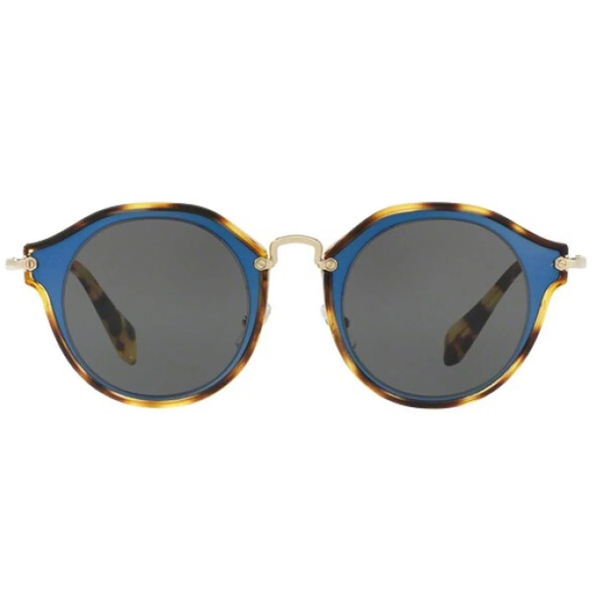 Miu Miu Women's Sunglasses - Matte Azure Plastic Frame Grey Lenses | 51SS-VA71A149