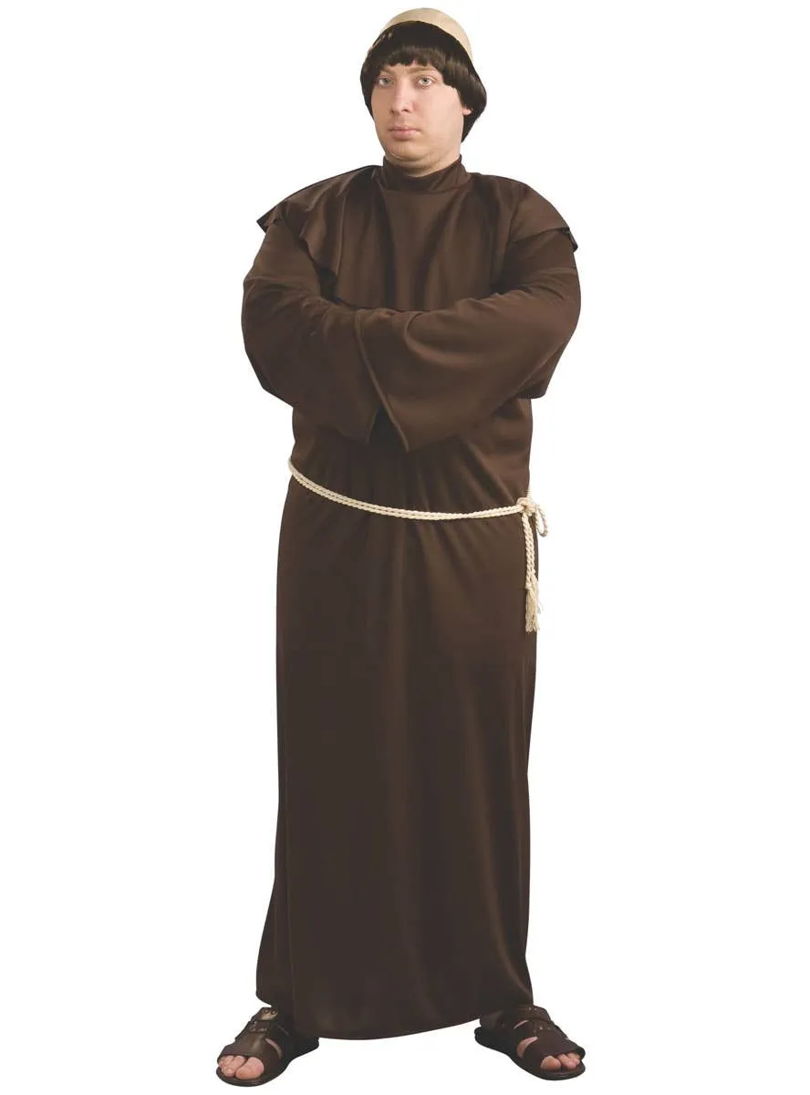 Monk Plus Size Mens Costume, Including Wig