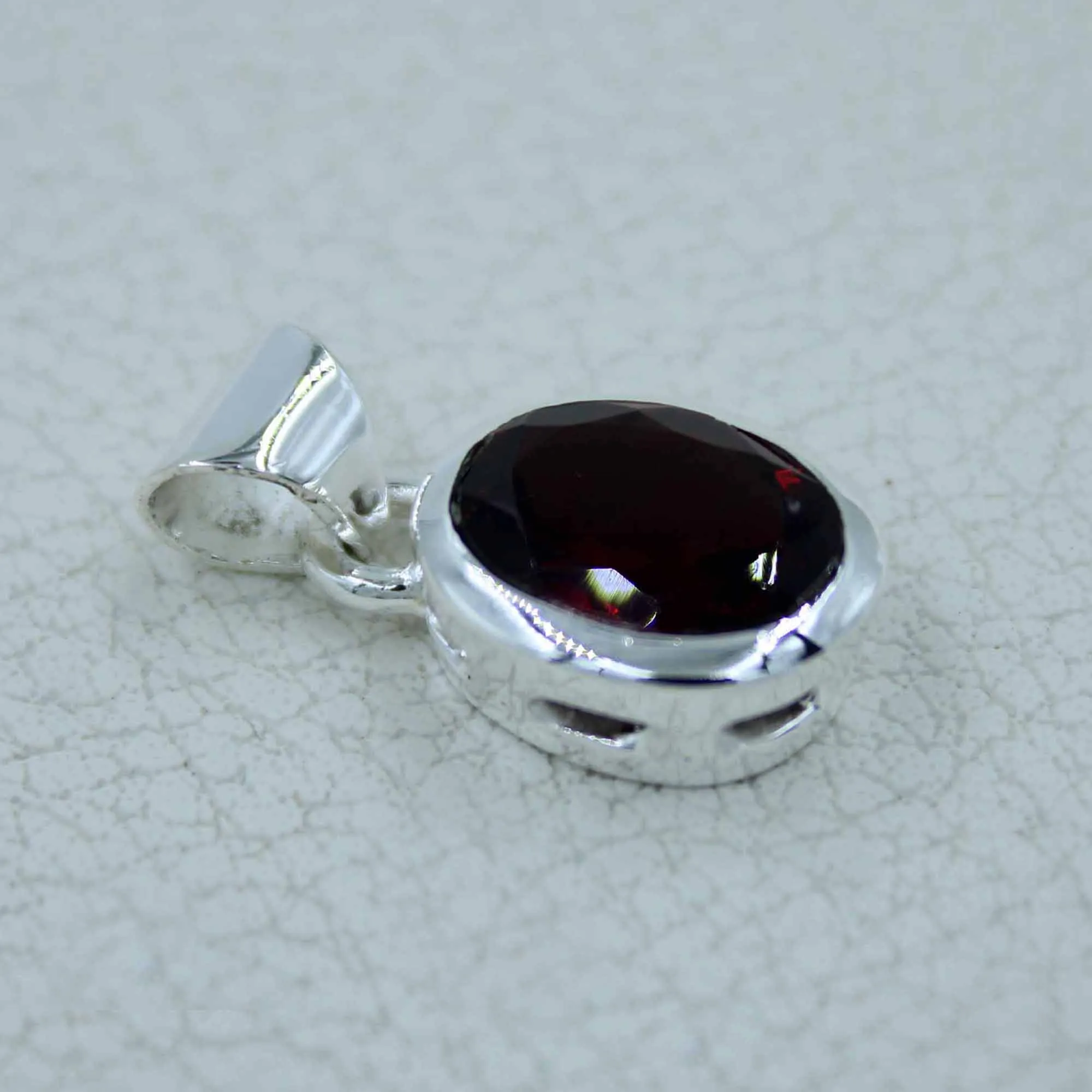 Mozambique Garnet 925 Sterling Silver Pendant