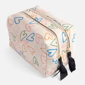 Multi Outline Hearts | Large Wash Bag