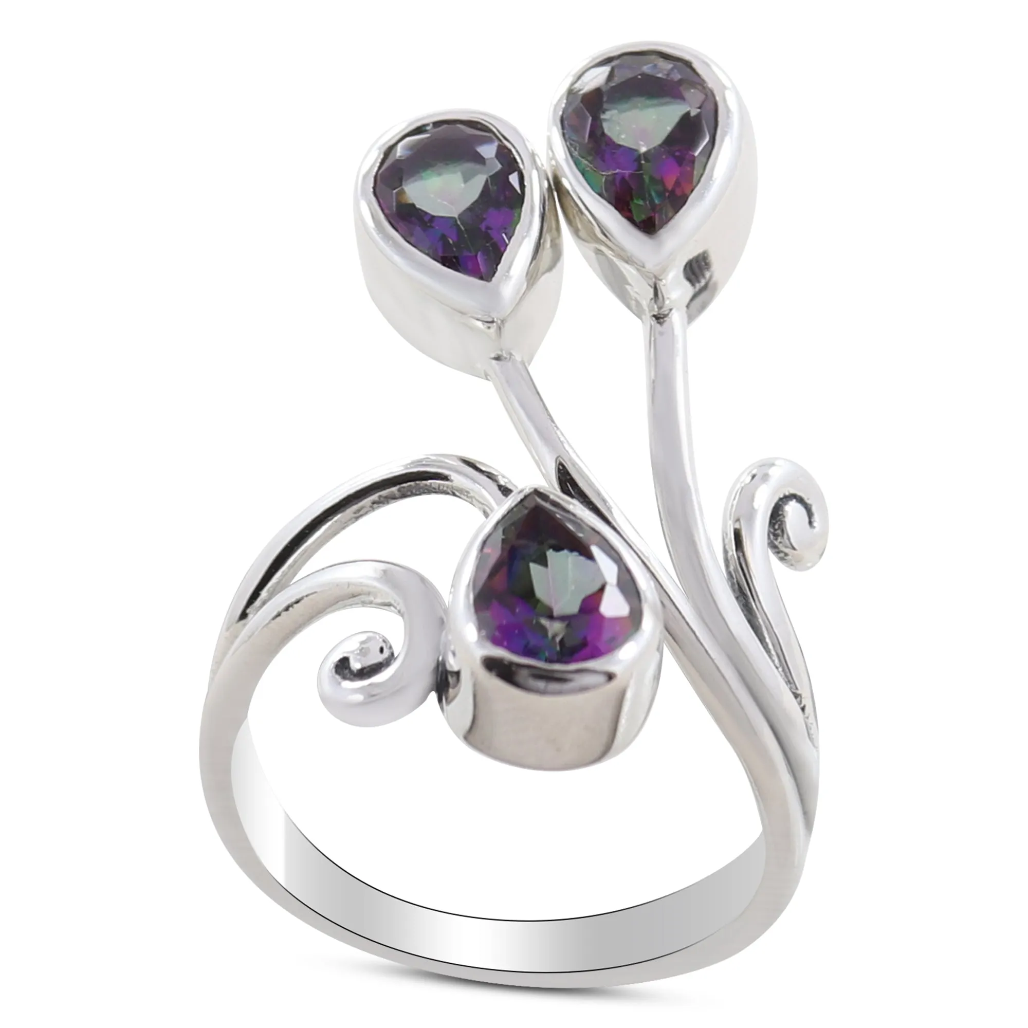 Mystic Quartz 925 Sterling Silver Ring