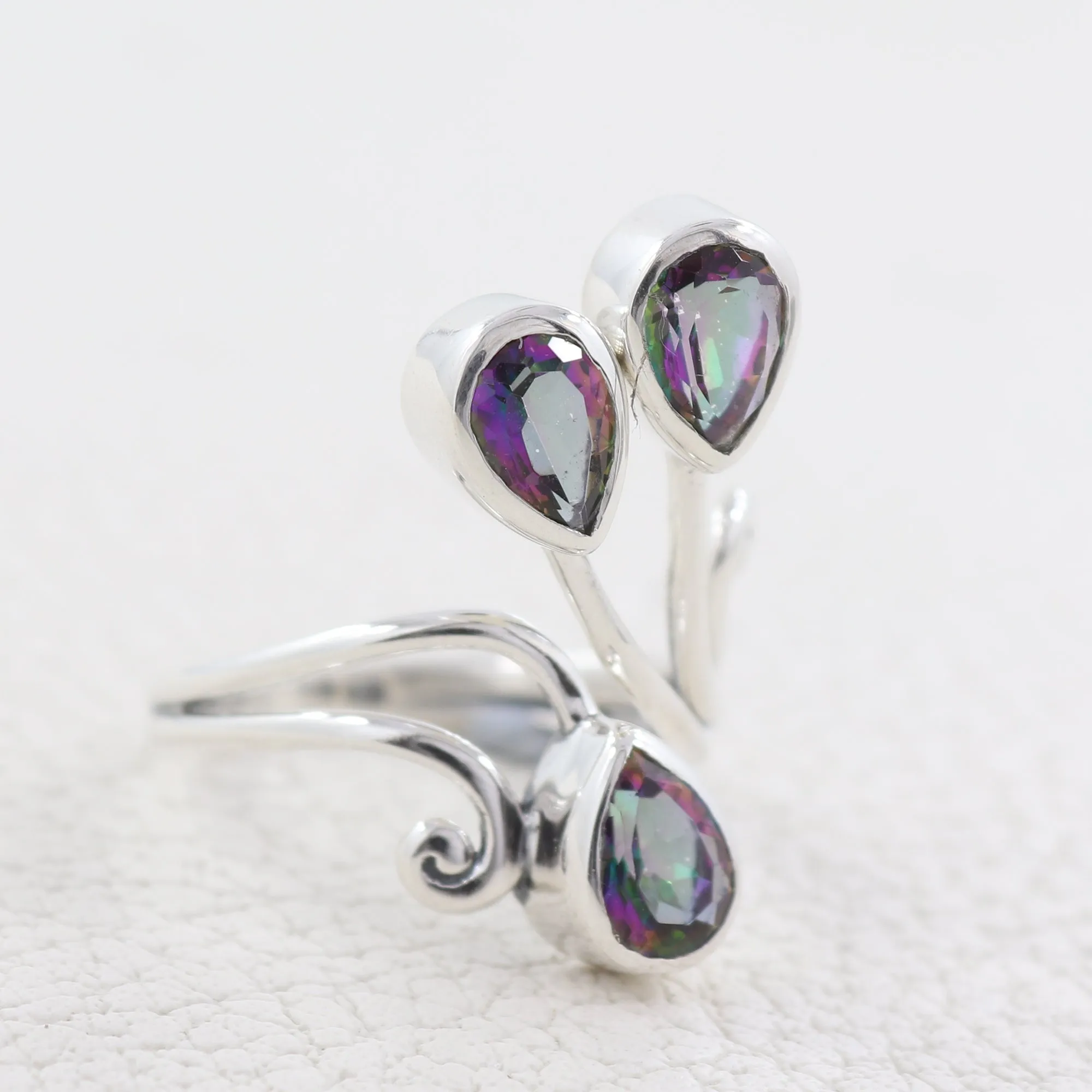 Mystic Quartz 925 Sterling Silver Ring