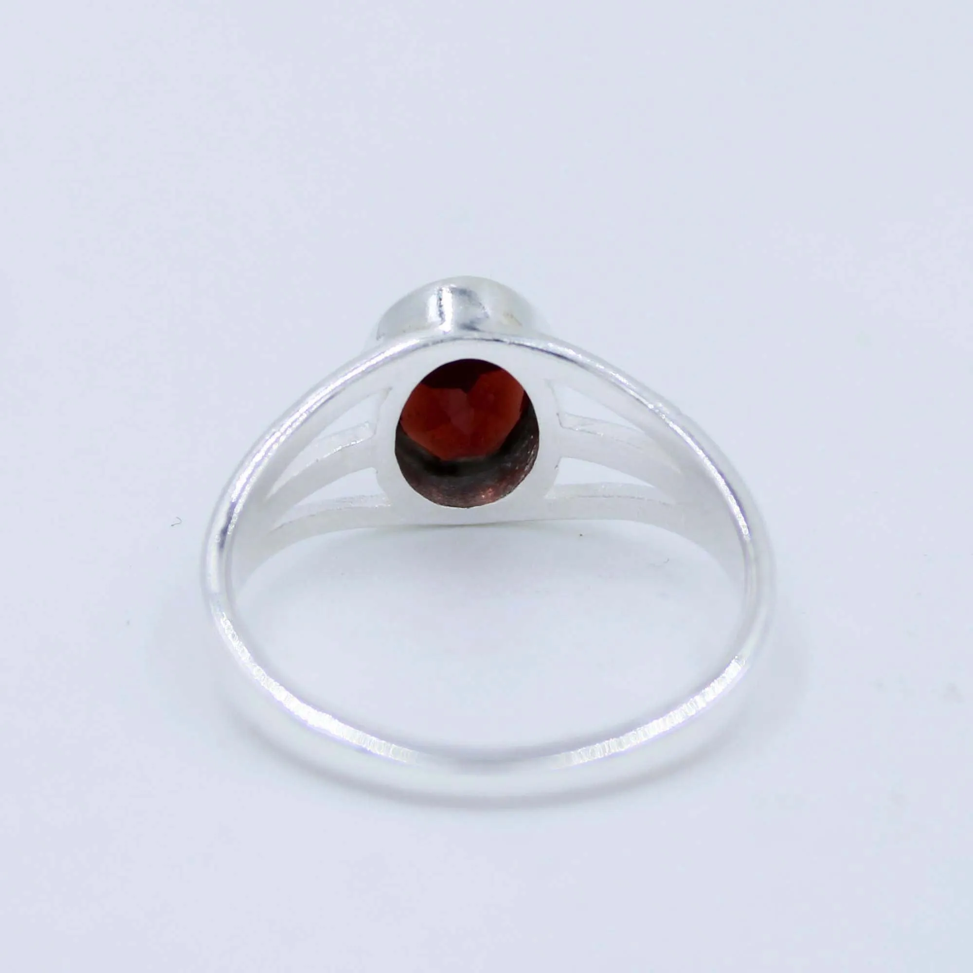 Natural Garnet Gemstone 925 Silver Jewelry Ring