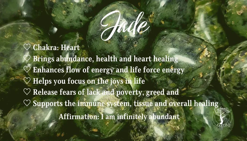 Nephrite Jade Tumble for Abundance, Good Luck and Joy
