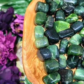 Nephrite Jade Tumble for Abundance, Good Luck and Joy