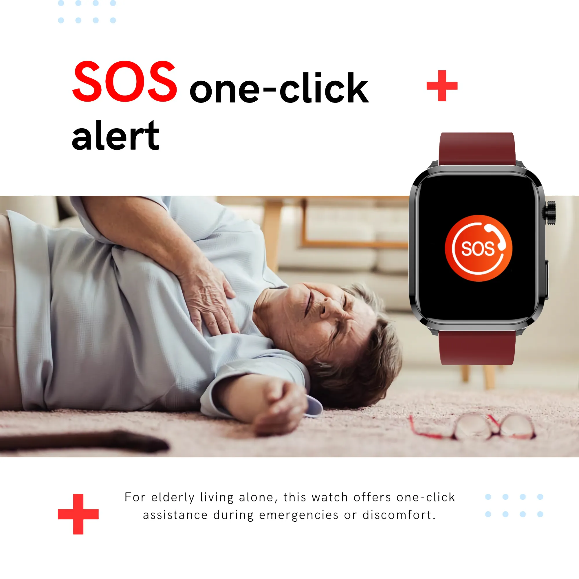 New 2024 Smart Watch for Health With Fitness Tracker Blood Pressure, Blood Glucose, Blood Lipids, Uric Acid Test