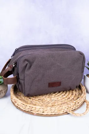 NGIL Gray Travel Ready Toiletry Bag