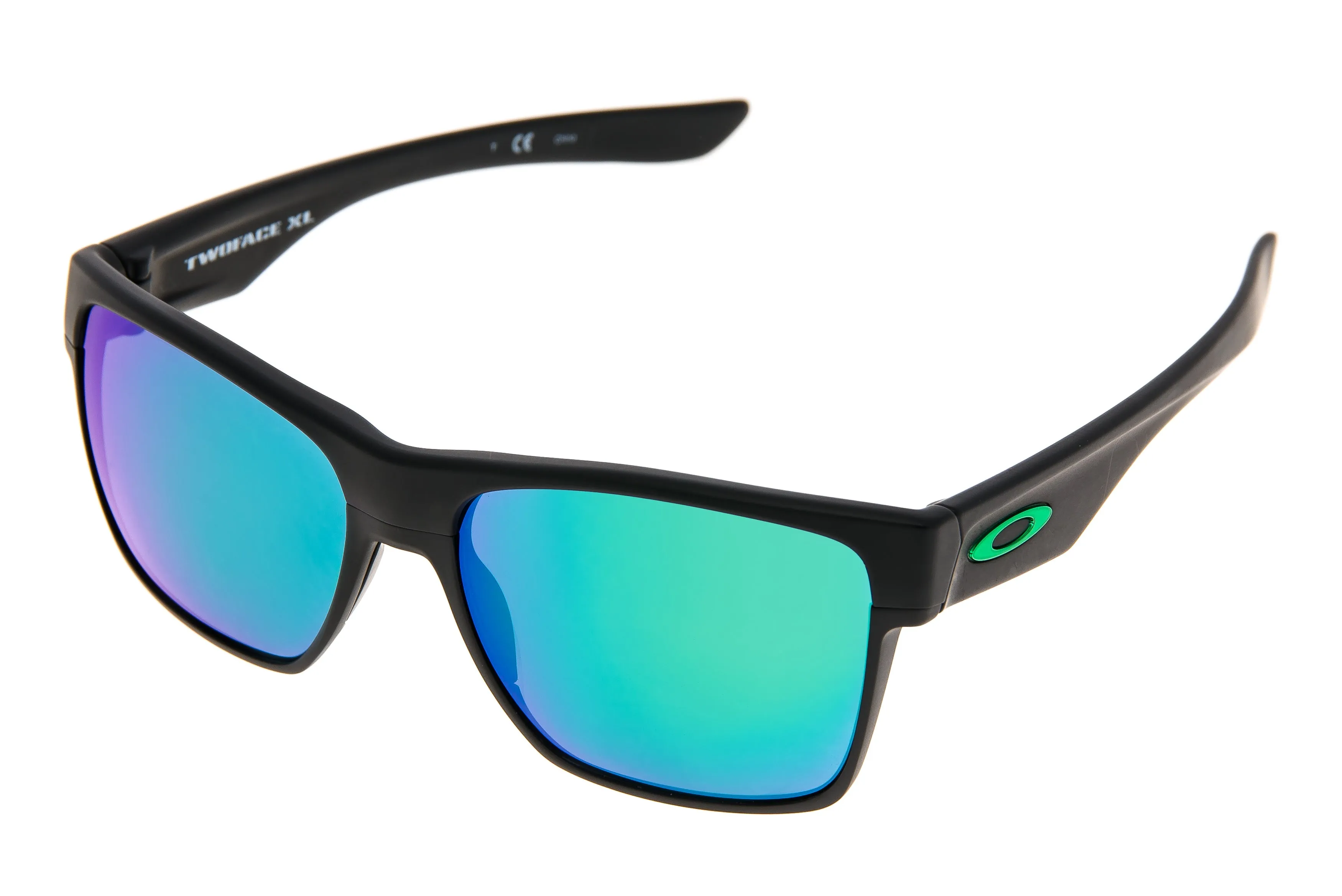 Oakley Twoface XL Sunglasses Matte Black Frame Jade Iridium Lens