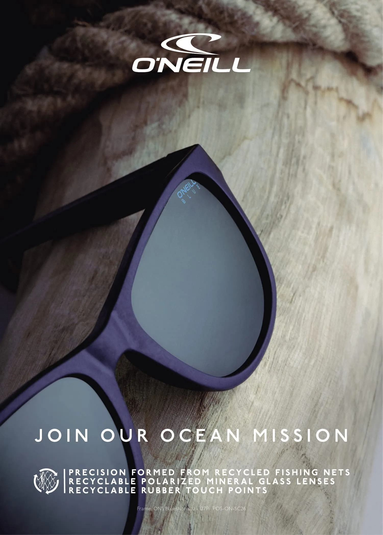 O'NEILL BLUESHORE Men's Polarized Square Mineral Glass Sunglasses