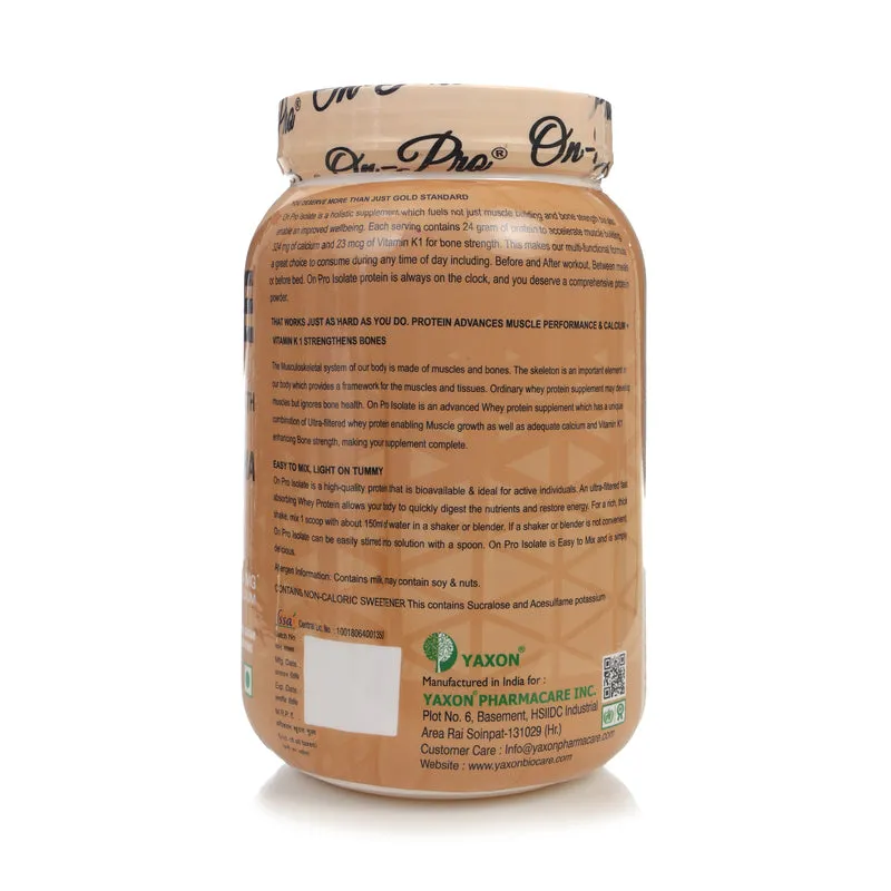 ONPRO 100% ISOLATE PROTEIN POWDER JAR PACK (CAFFE MOCHA FLAVOUR)