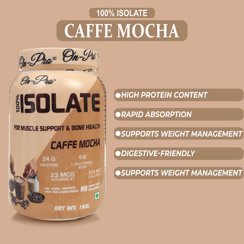 ONPRO 100% ISOLATE PROTEIN POWDER JAR PACK (CAFFE MOCHA FLAVOUR)