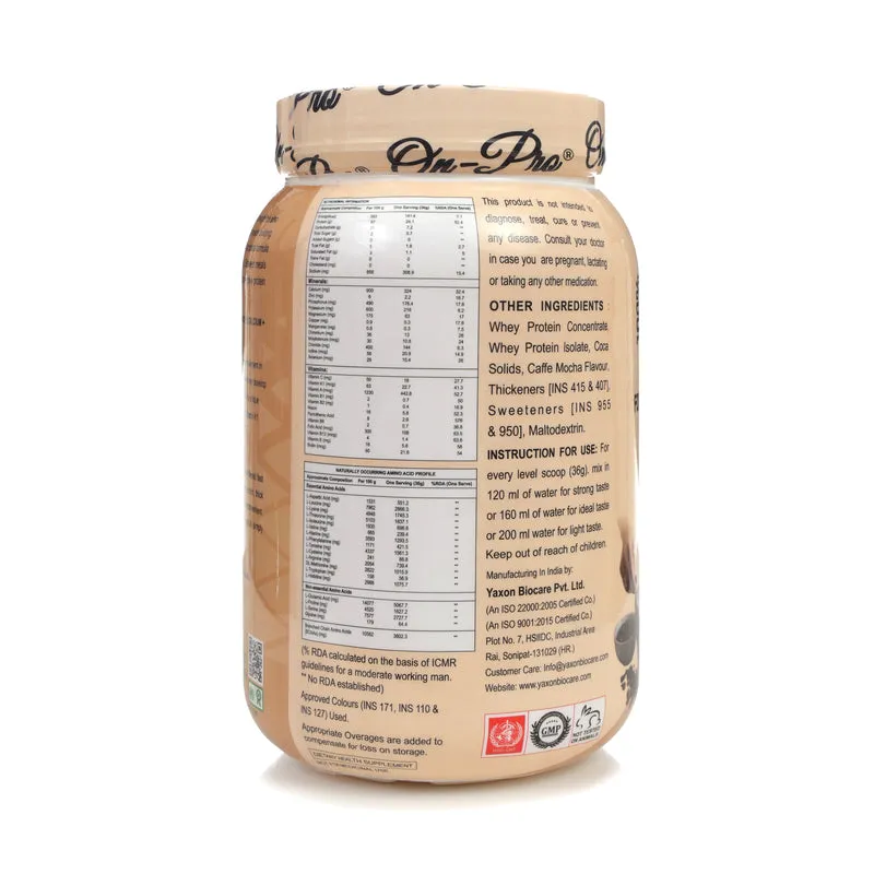 ONPRO 100% ISOLATE PROTEIN POWDER JAR PACK (CAFFE MOCHA FLAVOUR)