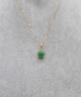 Oval Jade pednat 4.03ct K18  DXBS0898