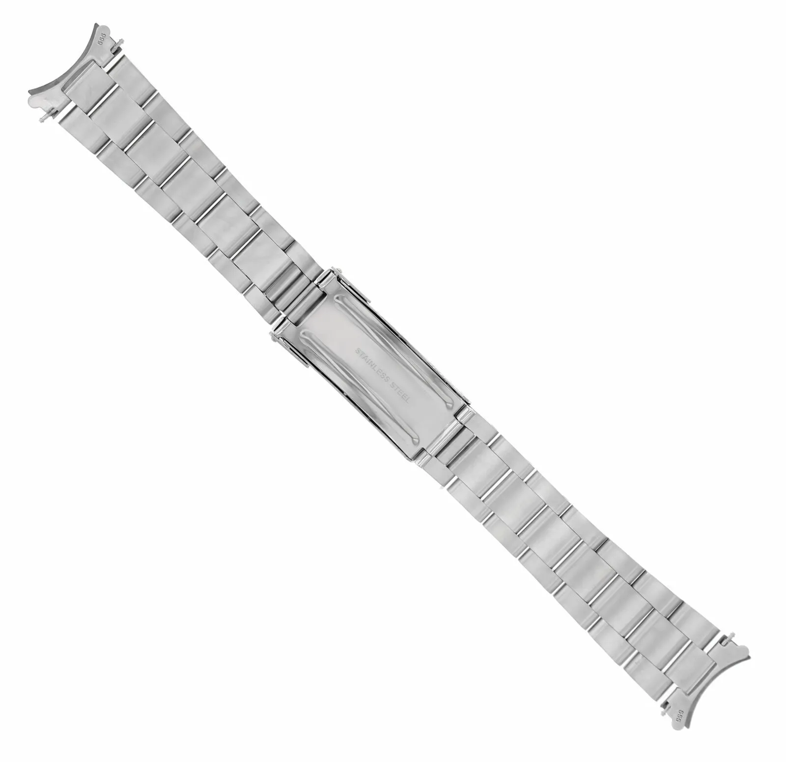 OYSTER WATCH BAND REPLACEMENT FOR 34MM ROLEX DATE 19MM SHINY CENTER FLIP LOCK