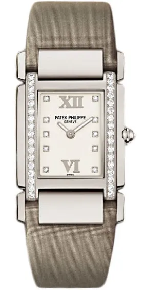 Patek Philippe Twenty 4 Diamond White Dial White Gold Ladies Watch 4920G/010