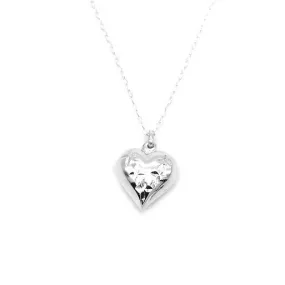Peln Puff Heart 925 Sterling Silver Pendant Necklace