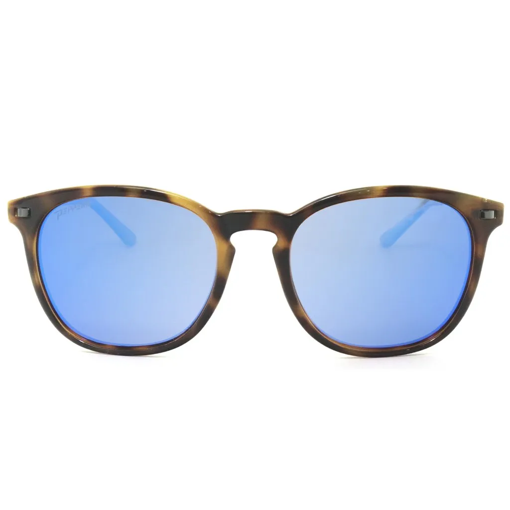 Pepper's Nolita Sunglasses - Matte Honey Tortoise with Blue Mirror Lens