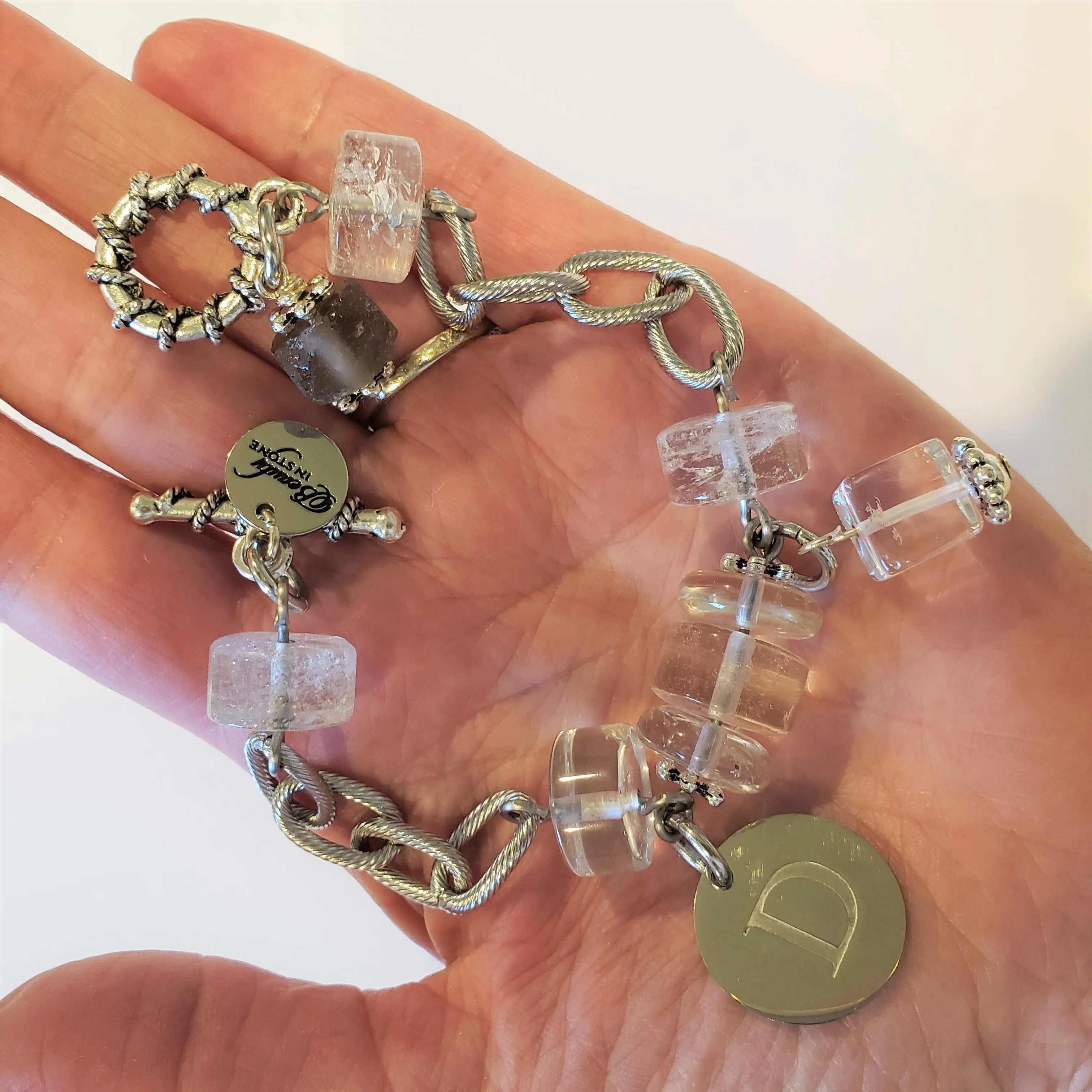 Personalized Crystal Quartz Chain Bracelet