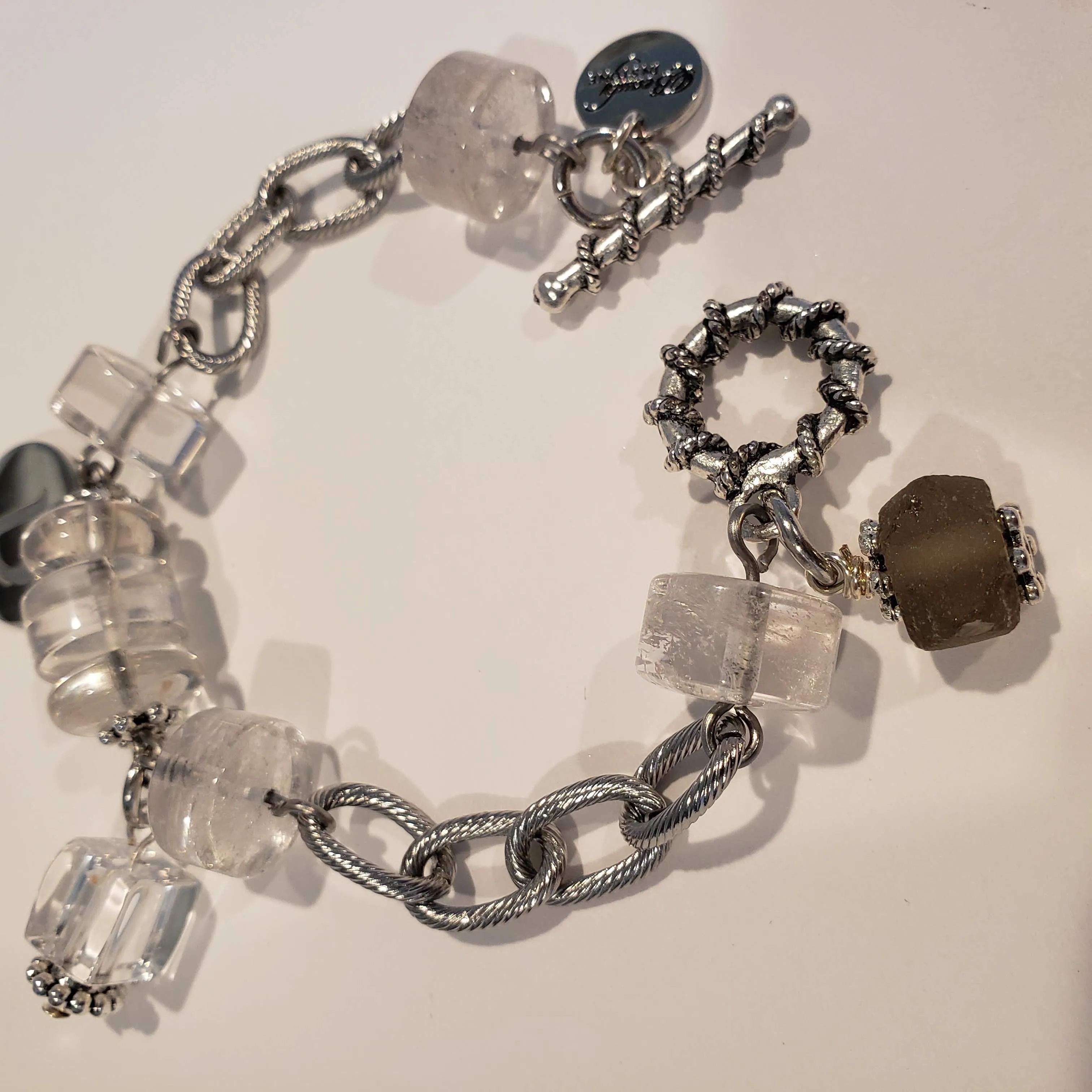 Personalized Crystal Quartz Chain Bracelet