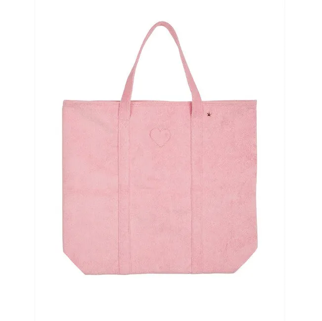 PINK TERRY TOTE W/ HEART