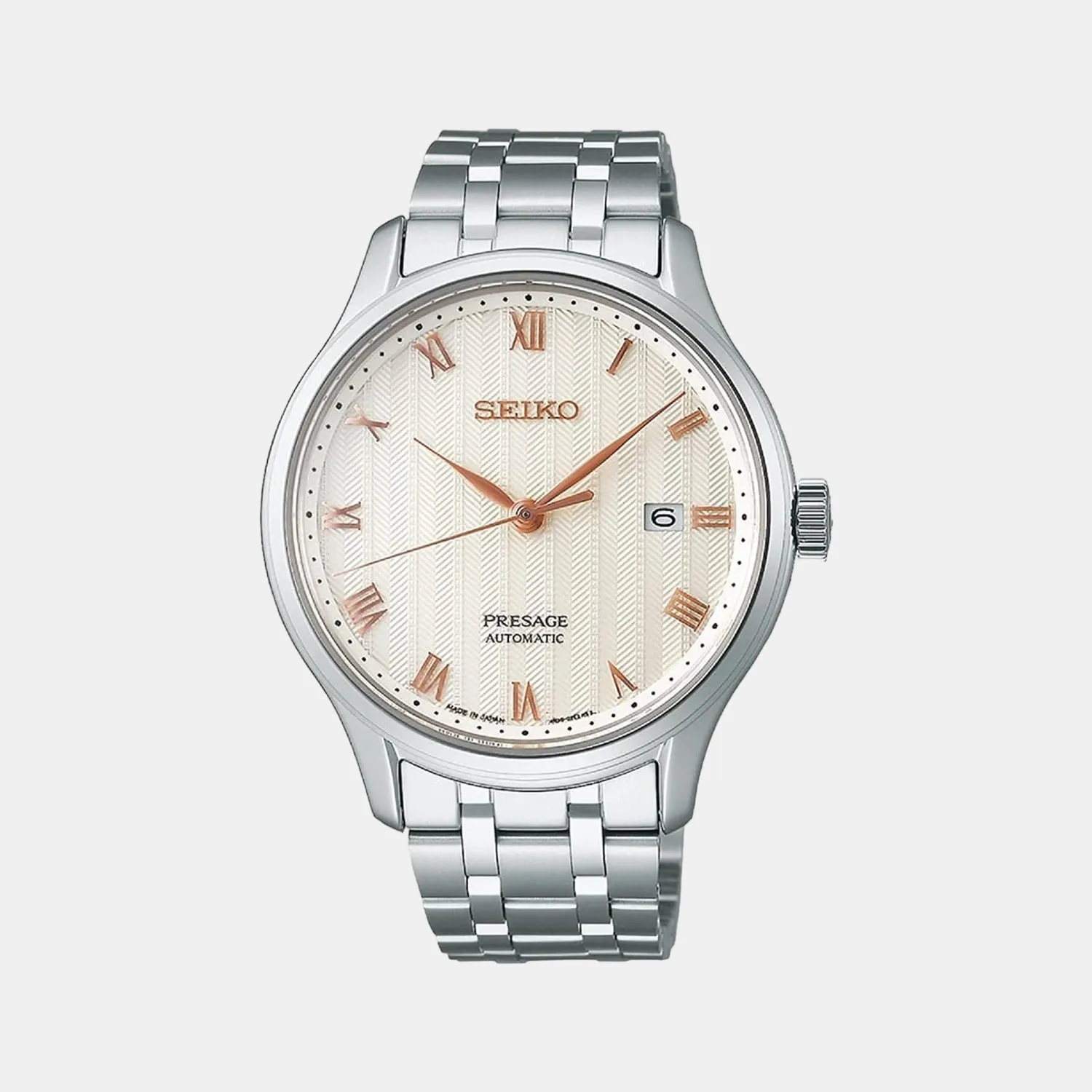 Presage Men's Beige Analog Stainless Steel Automatic Watch SRPF45J1