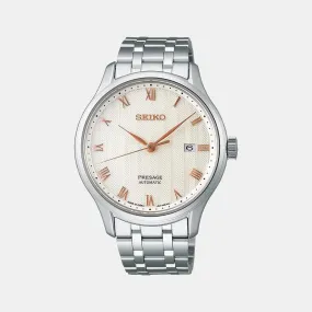 Presage Men's Beige Analog Stainless Steel Automatic Watch SRPF45J1