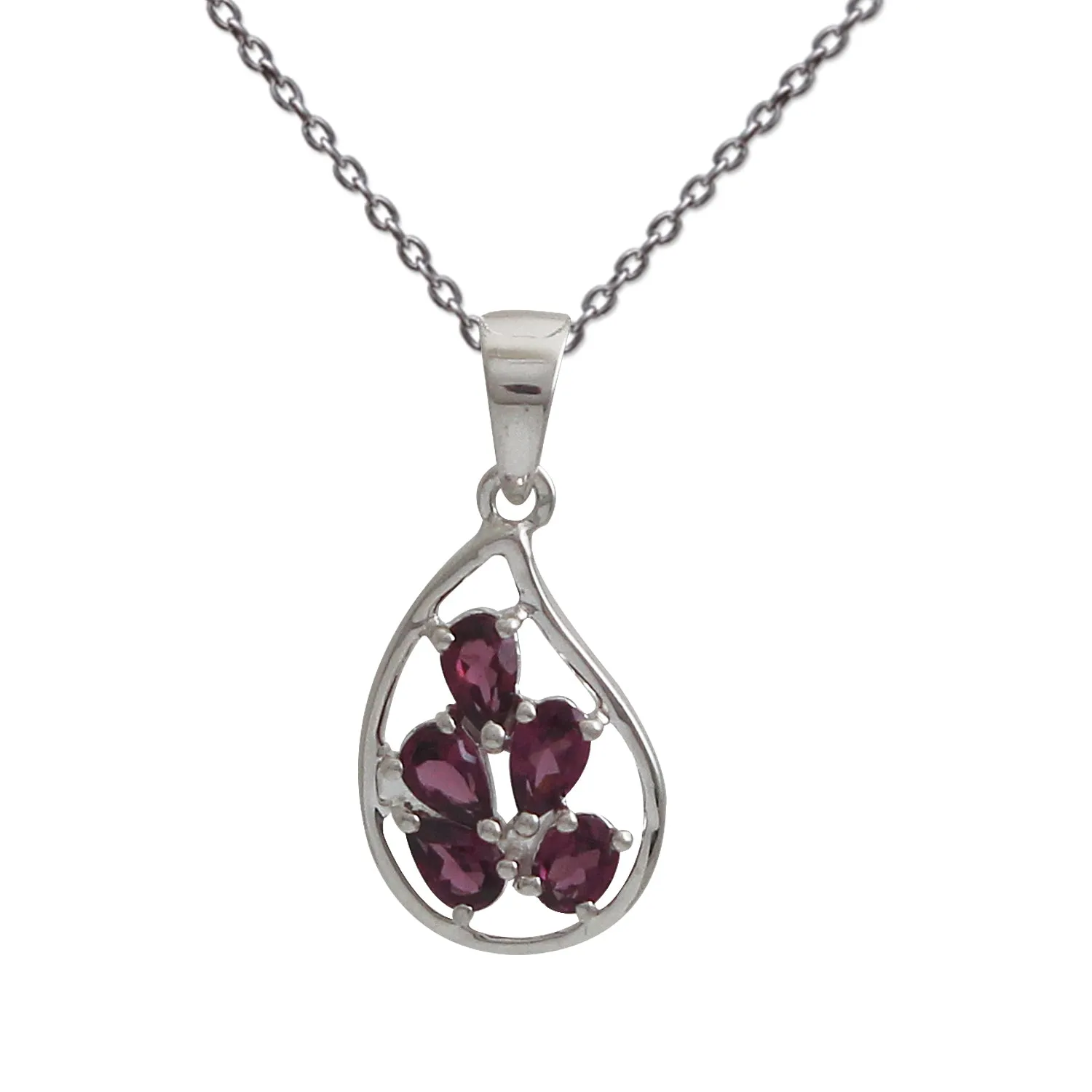 Purple Rhodolite Garnet Gemstone Designer Pendant