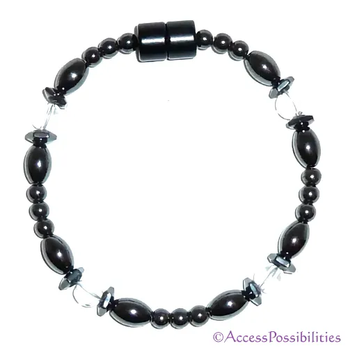 Quartz Hex And Rice Magnetite Magnetic Anklet
