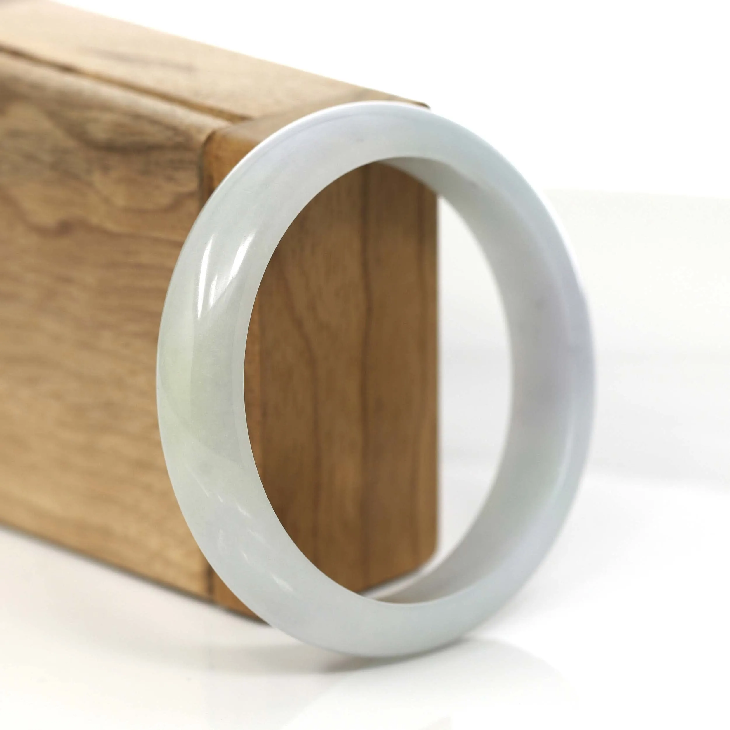 RealJade® Co. "Classic Bangle" Lavender Natural Burmese Jadeite Jade Bangle (58.64mm) #781