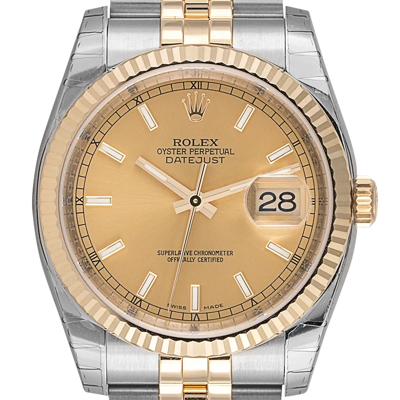 Rolex Datejust 36 Bi-Metal Jubilee Diamond Set Custom Watch 116203