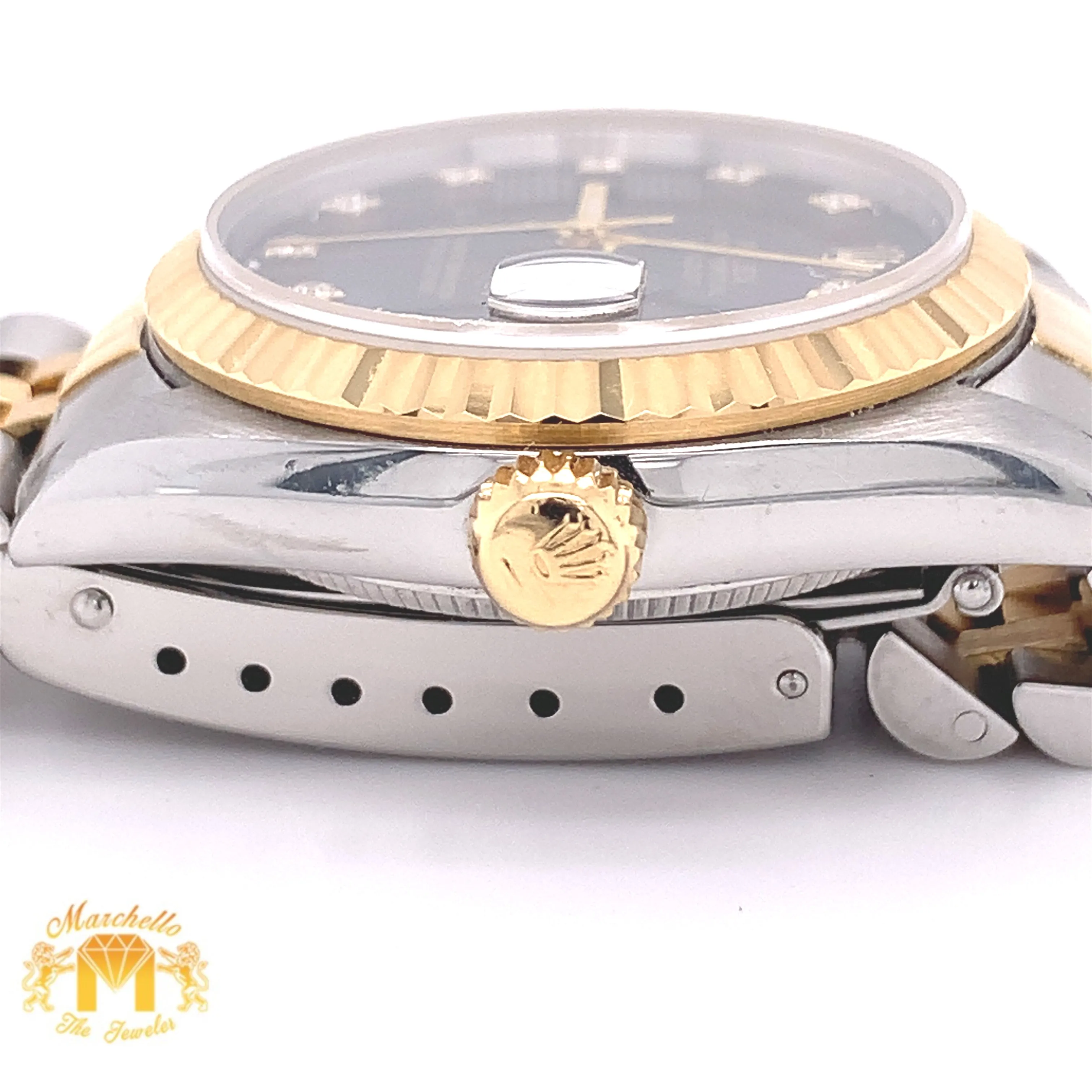 Rolex Datejust Watch with Two-tone Jubilee Bracelet (31 mm, factory diamond dial)