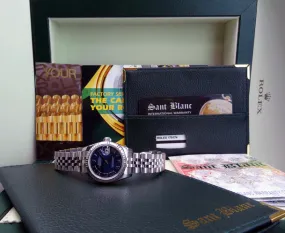 ROLEX Ladies White Gold & Stainless DateJust Blue Roman Dial Model 179174
