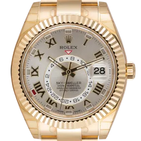 Rolex Sky-Dweller Yellow Gold Silver/Roman 326938