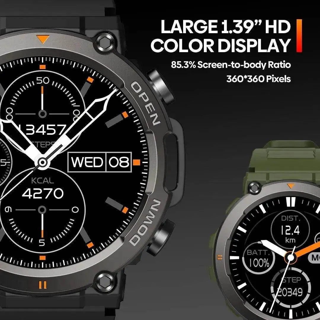 Rugged Fitness Sports Smartwatch for Men