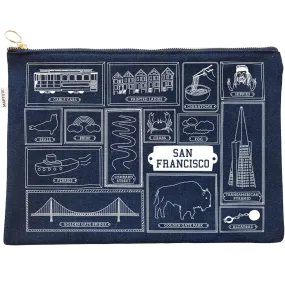 San Francisco Flat Zip Pouch
