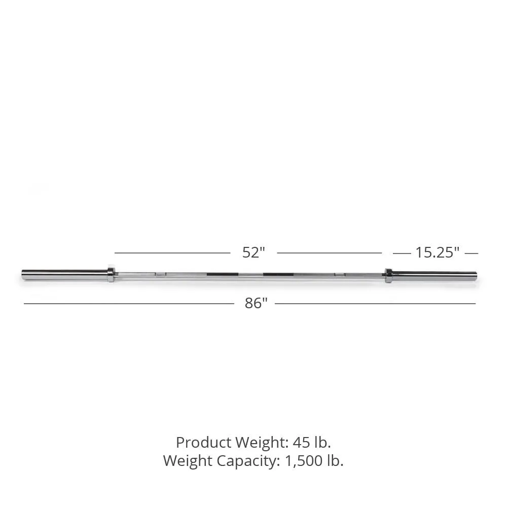 Scratch and Dent - Olympic Power Bar – 86-in. Chrome - FINAL SALE