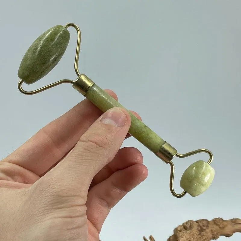 Serpentine Jade Gua Sha & Facial Roller Beauty Set || Health & Beauty