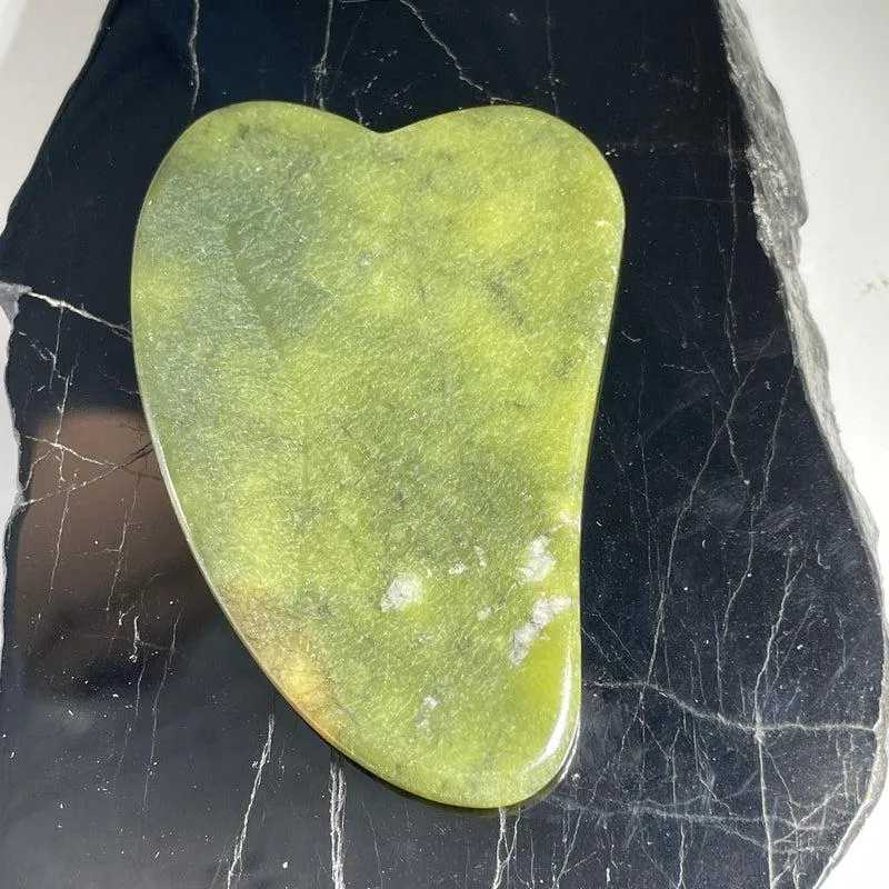 Serpentine Jade Gua Sha & Facial Roller Beauty Set || Health & Beauty