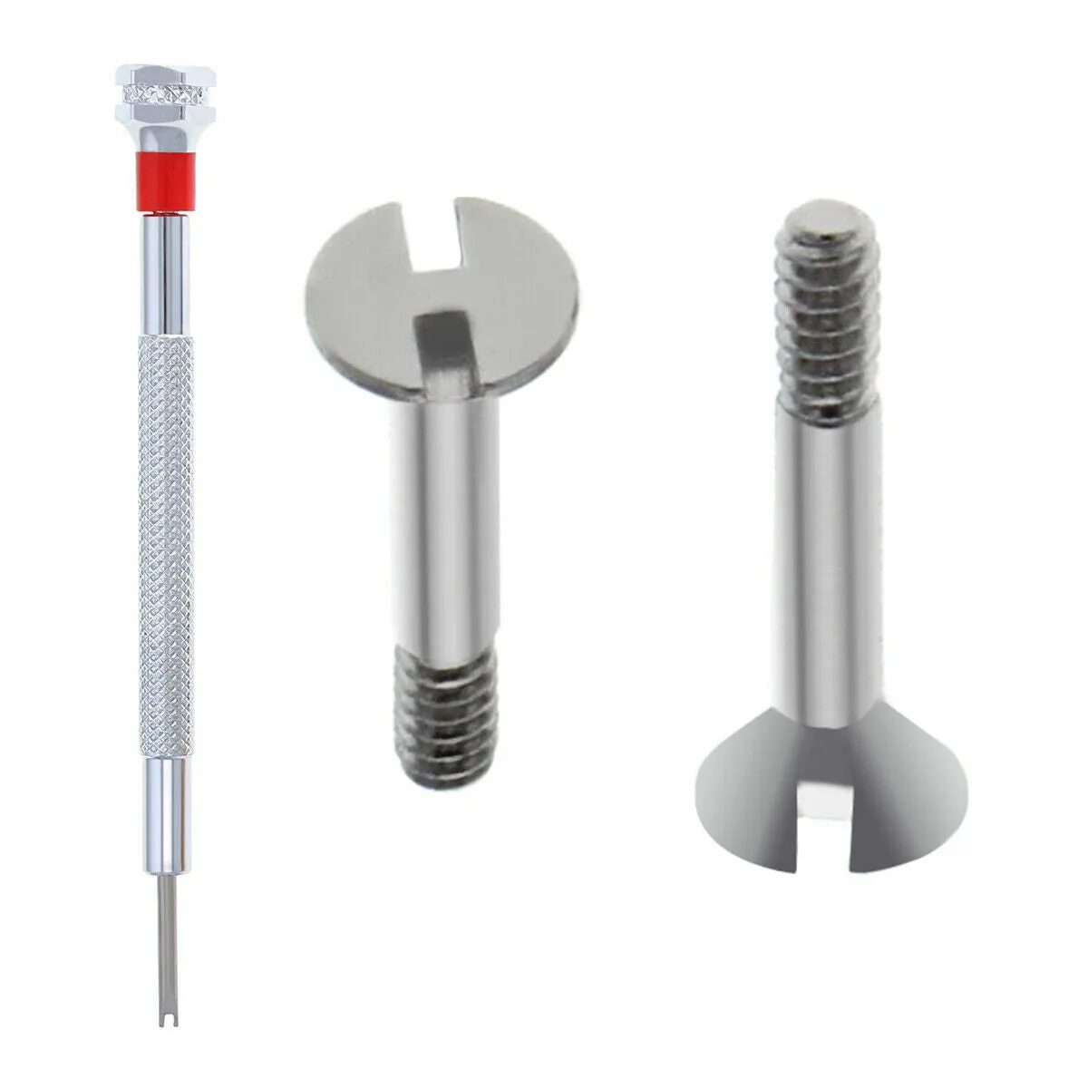 SET OF 4 "H" SCREW FOR HUBLOT 6.5MM FIX RUBBER LEATHER STRAP BAND   SCREWDRIVER
