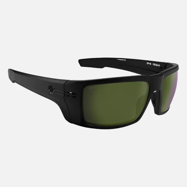 Spy Sunglasses Rebar ANSI - Matte Black Polar Olive