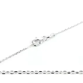 Sterling Flat Cable Chain Necklace 0.8mm 16″ (41cm) 18" (46cm) 20" (51cm)