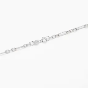 Sterling Silver Figaro Chain Necklace 3.2mm 16" (41cm) 18" (46cm)