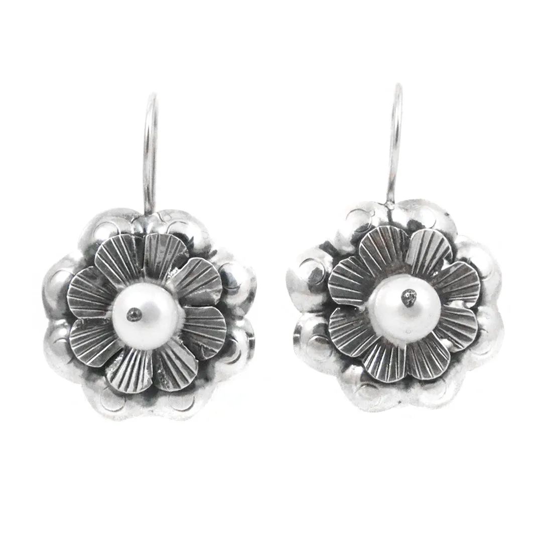 Sterling Silver Flor Mazahua Earrings