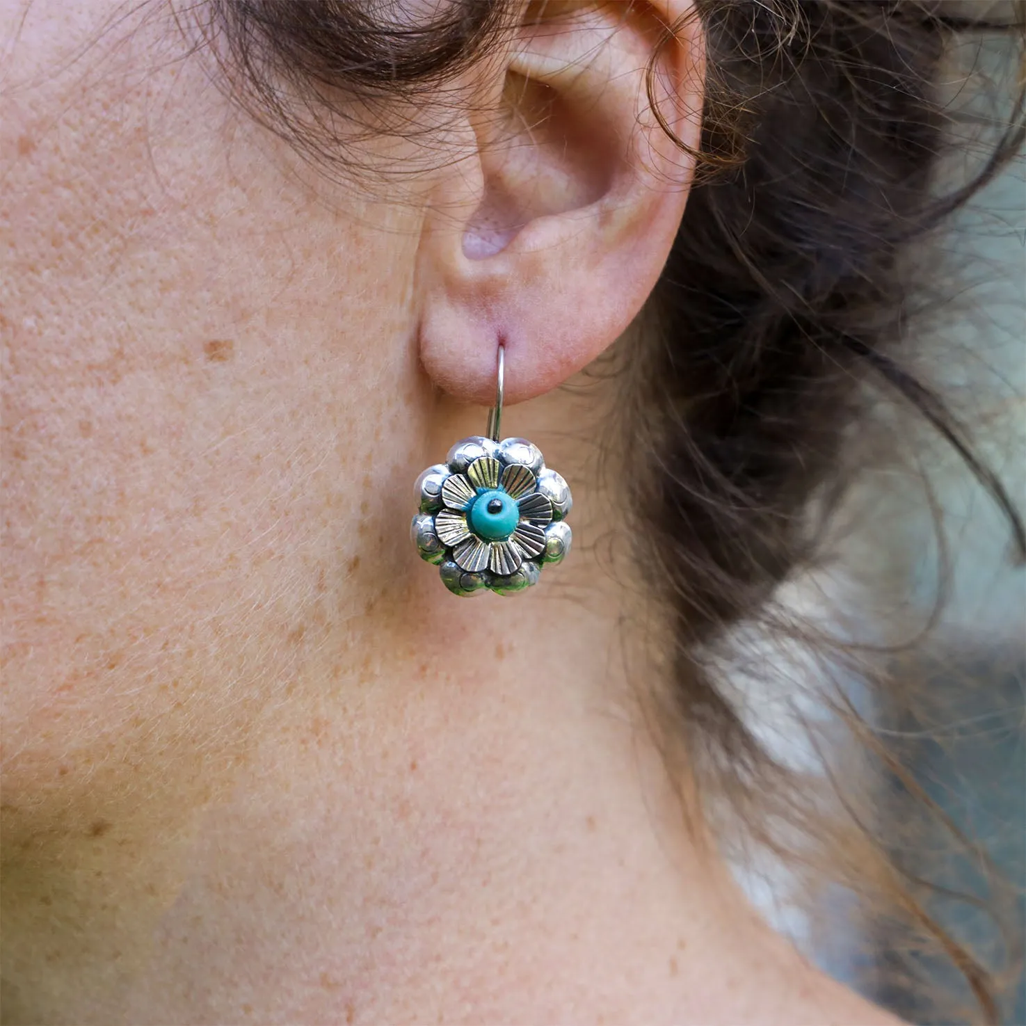Sterling Silver Flor Mazahua Earrings